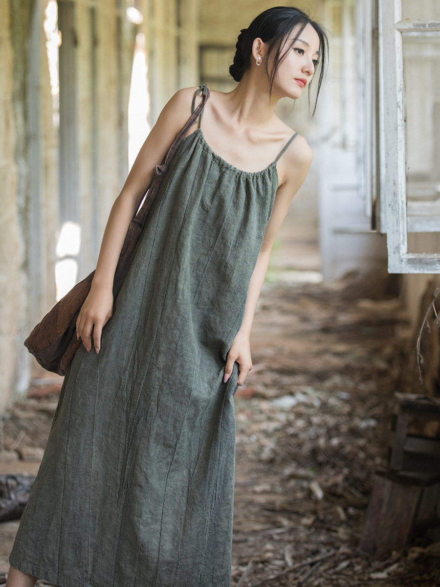 Новое женское платье в китайск – обзор и цена Linen Dress Wrap