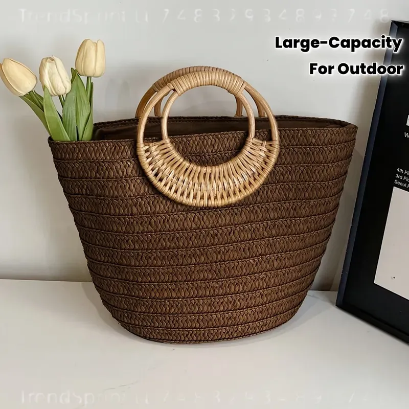 Женская летняя плетеная бумажн – обзор и цена Tote Bag Beach