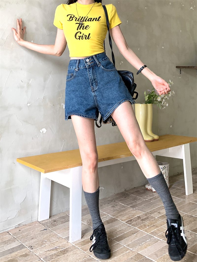 Синие джинсовые шорты для женщ – обзор и цена Shorts Denim Frayed