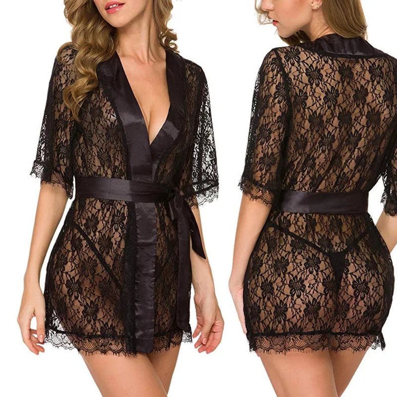 Ночная сорочка Nolia с цветочн – обзор и цена Kimono Sheer Floral