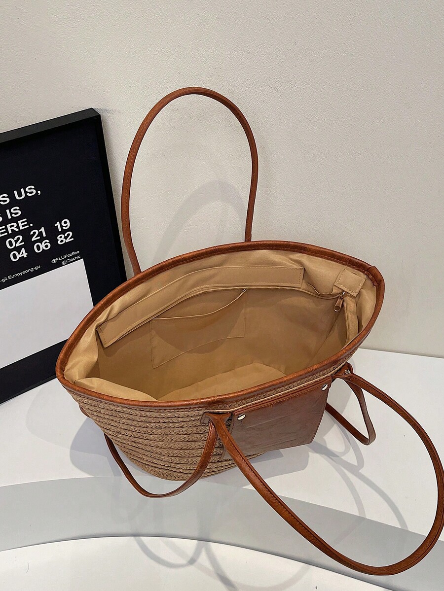 Модная вместительная плетеная  – обзор и цена Tote Bag Beach